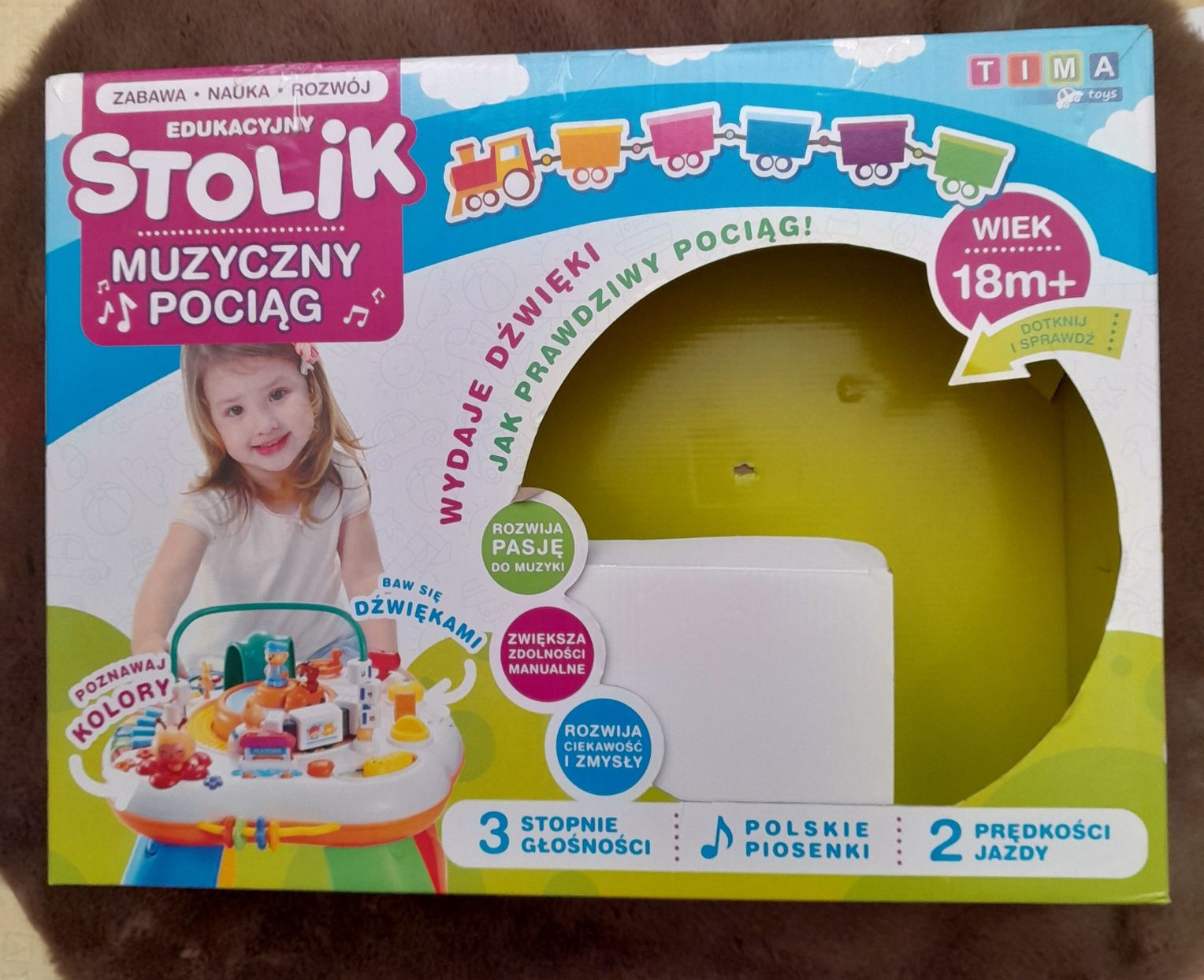 Interaktywny muzyczny stolik z pociągiem