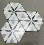 Bardiglio Hexagon Flower 17,5x20 sześciokątne płytki wzorzyste