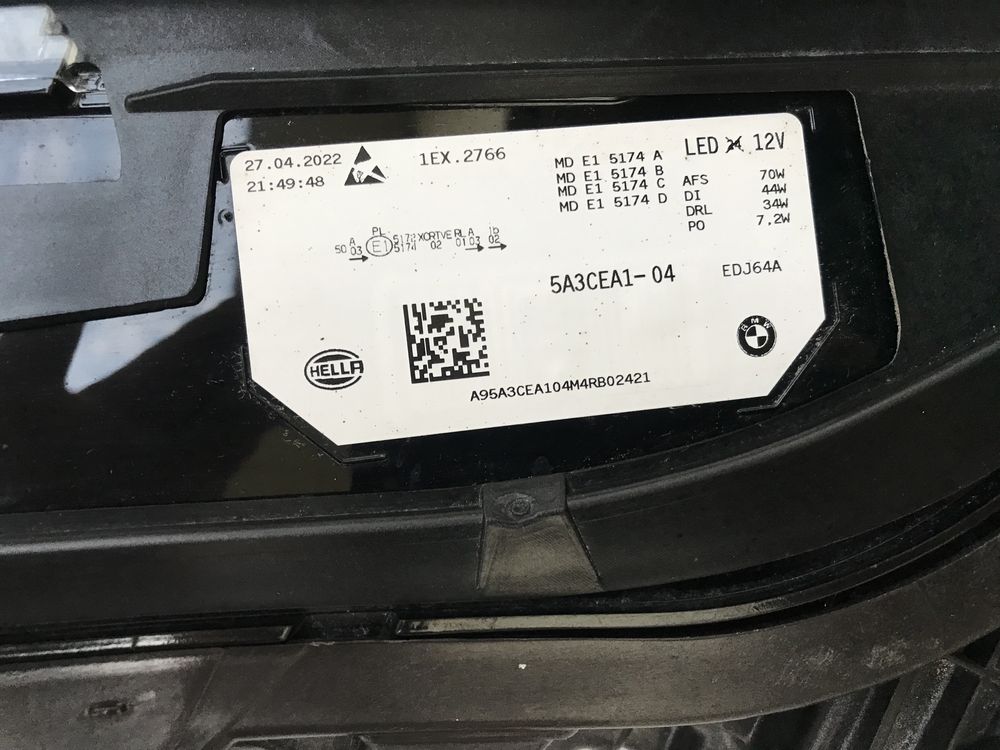 Фара ліва BMW IX i20 M60 Laser