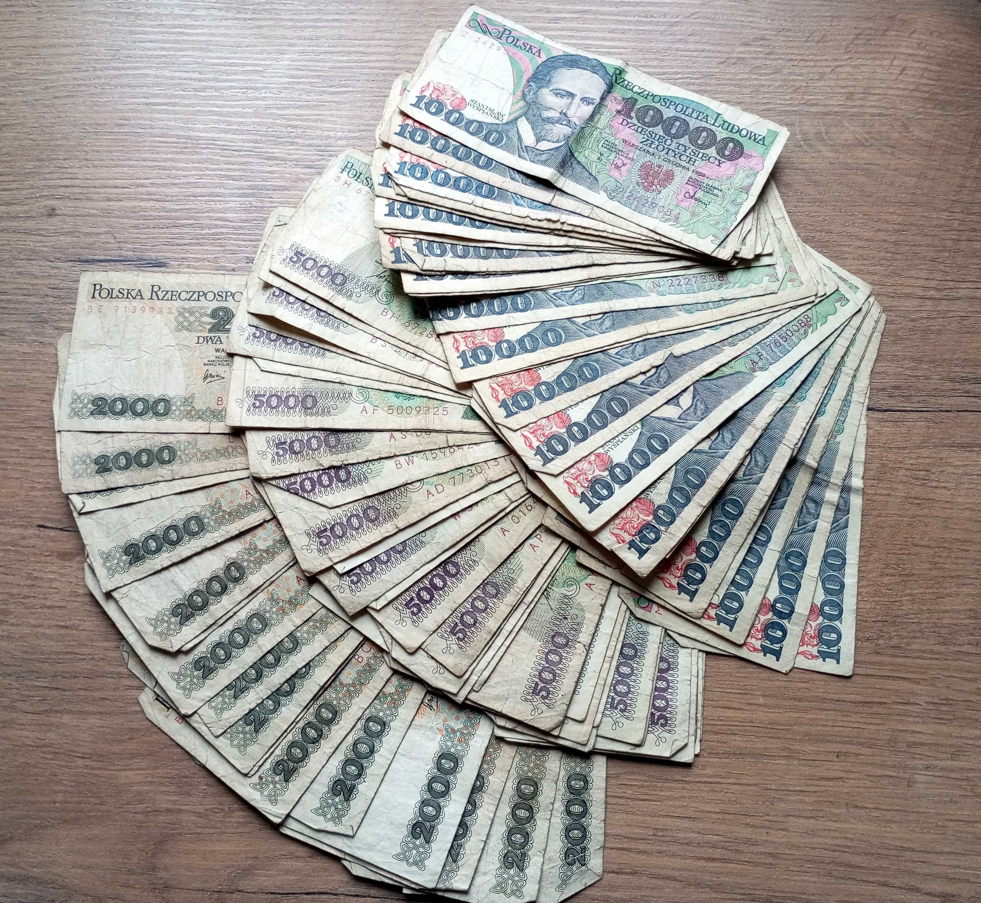 Banknot PRL 10.000, 5.000, 2.000 zł