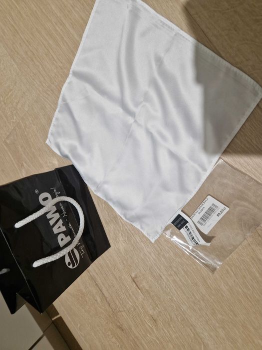 Poszetka NOWA chusteczka butonierka CHOICE hand made Biala 89 pln