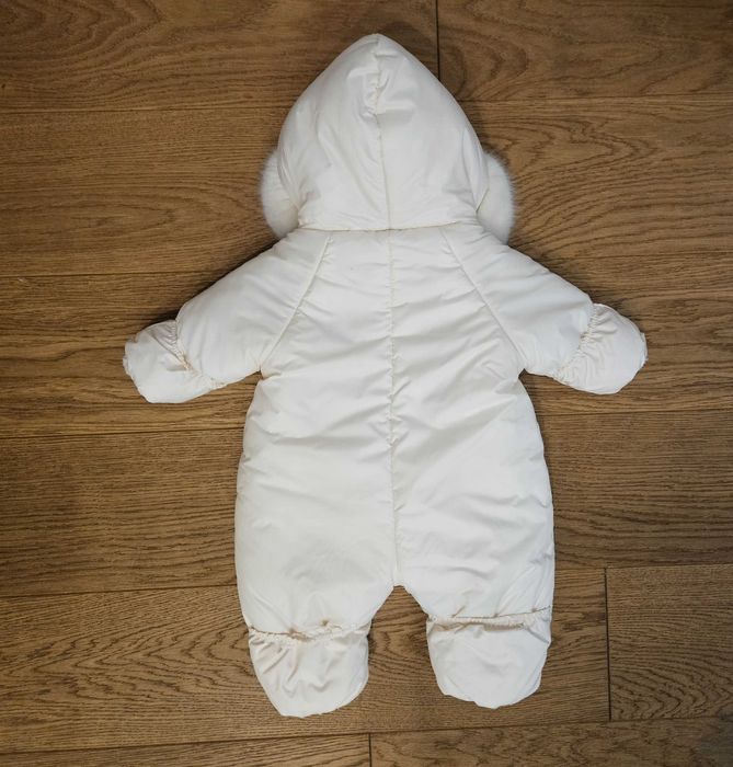 Kombinezon zimowy na chrzest z czapką i chustą Sophie Design