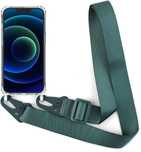 Etui Z Paskiem Iphone 14 Plus Przeźroczyste Pasek Zielony Case Obudowa