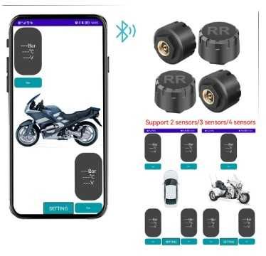 TPMS Система моніторингу тиску в шинах Bluetooth 5.0