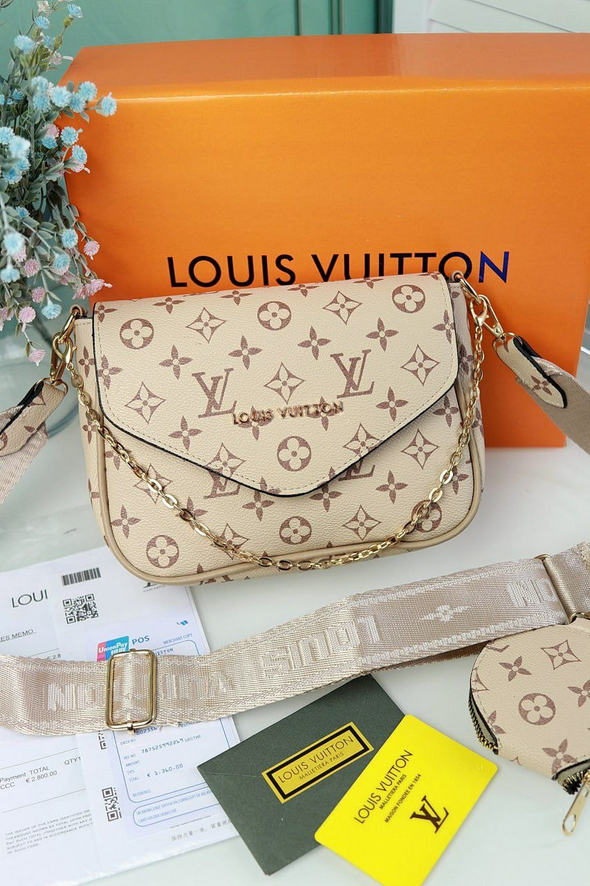 Сумка Луи Витон 2 в 1, женская сумочка Louis Vuitton, сумка кросс боди