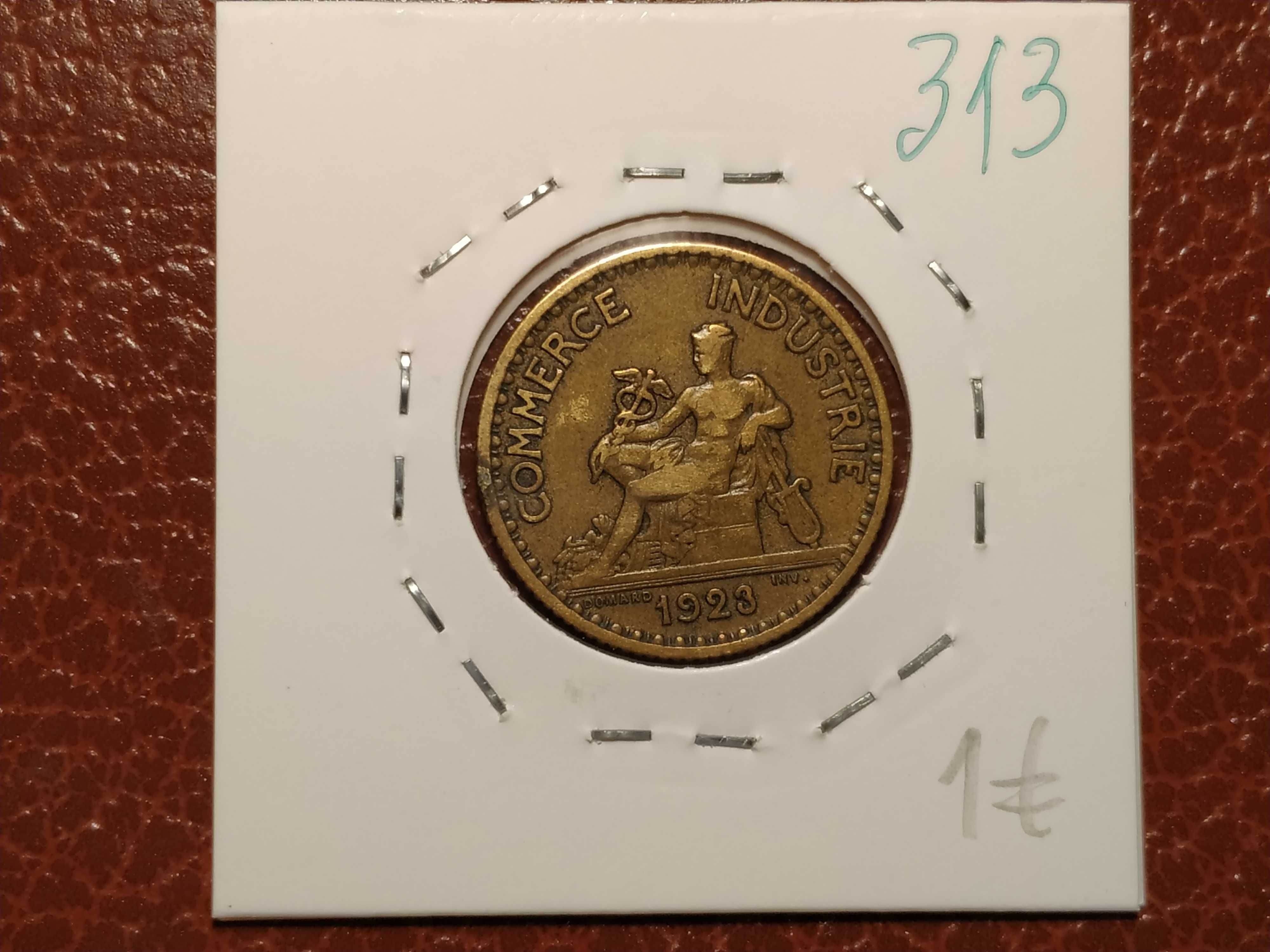 313 França - moeda de 1 franc de 1923