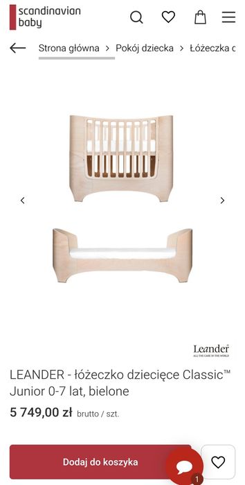 Leander Classic 0-7 łóżeczko dziecięce bukowe nietypowe nowoczesne