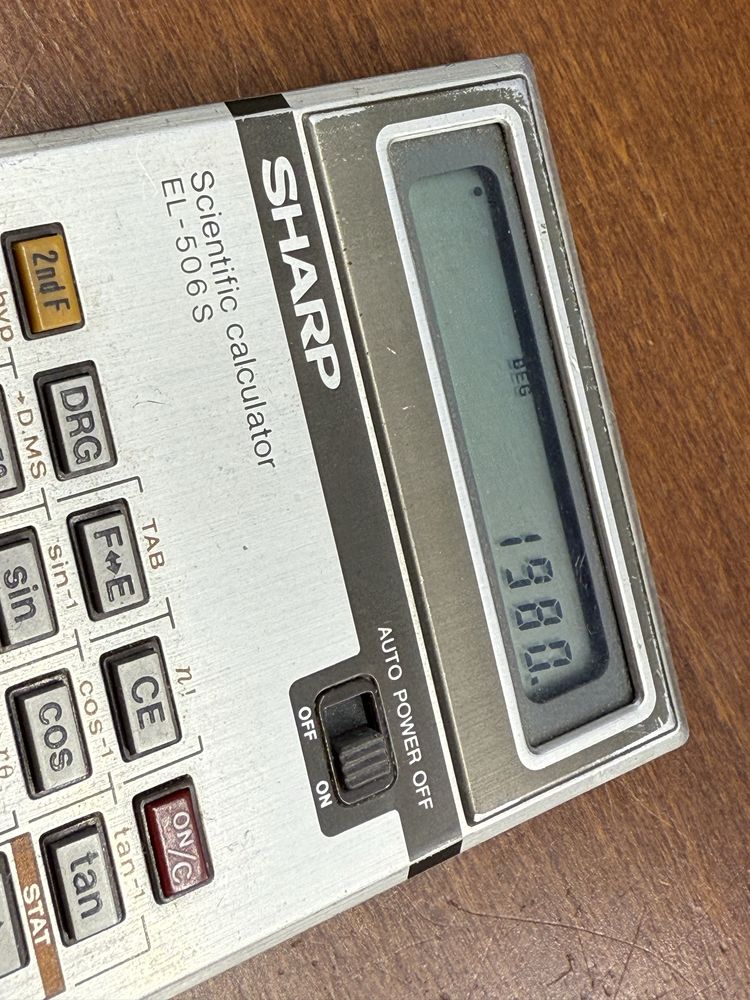 Retro zabytkowy kalkulator EL-506S SHARP LATA 80