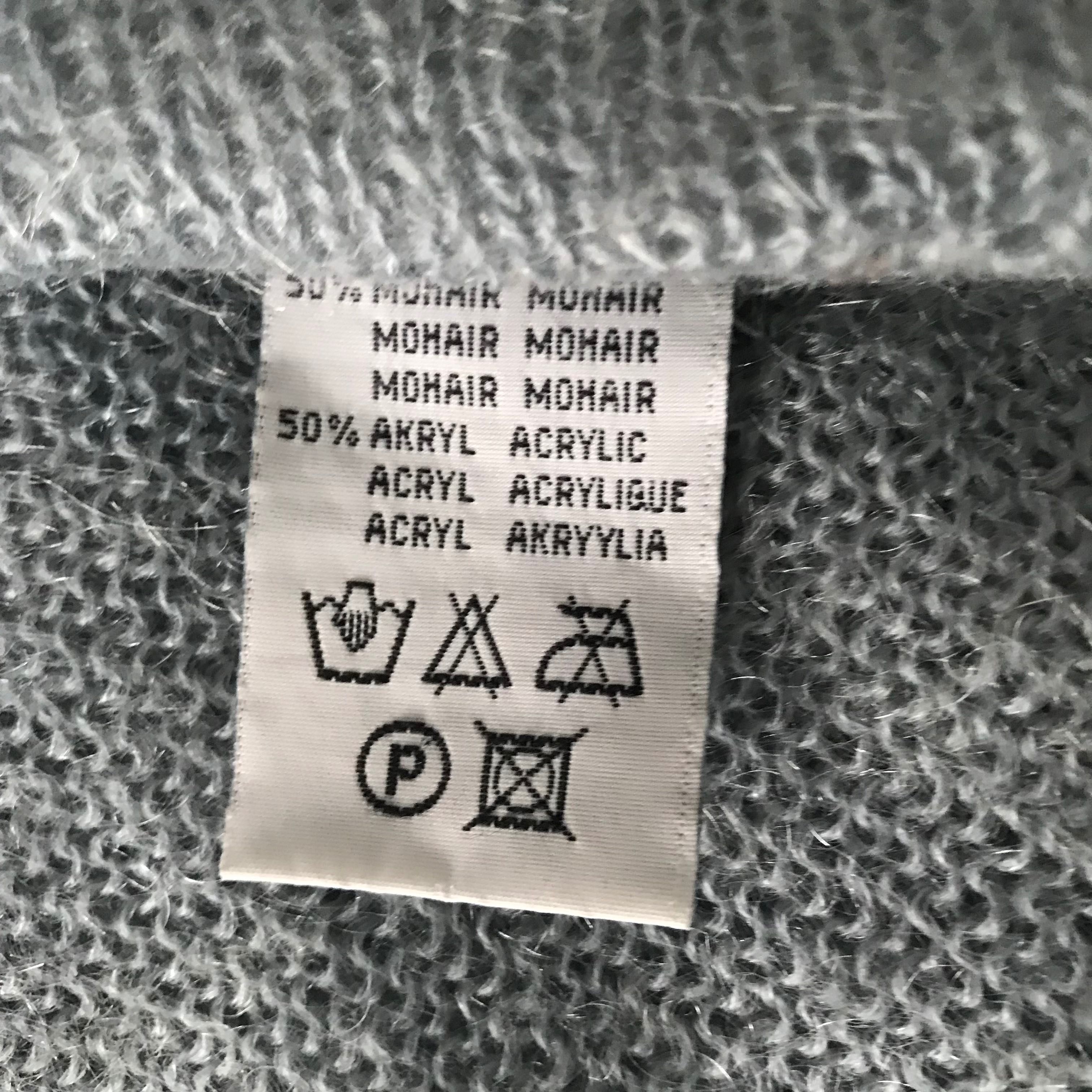 Sweter, błękitny  moher 50%, roz. L