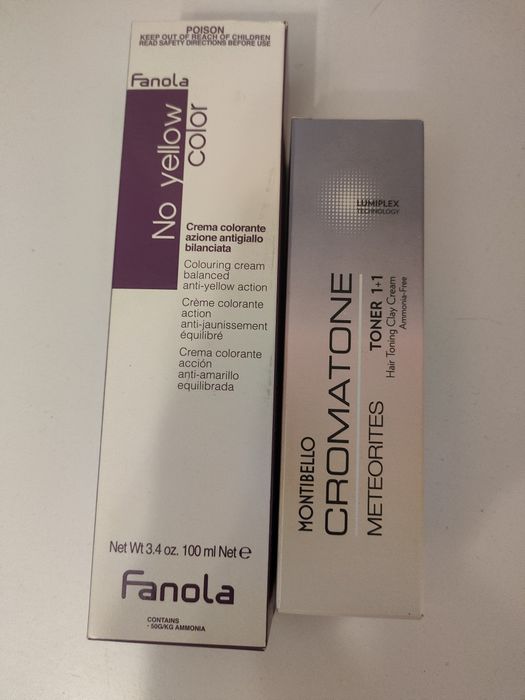 4 tonery Montibello, farba Fanola T.11, oxydant 2%