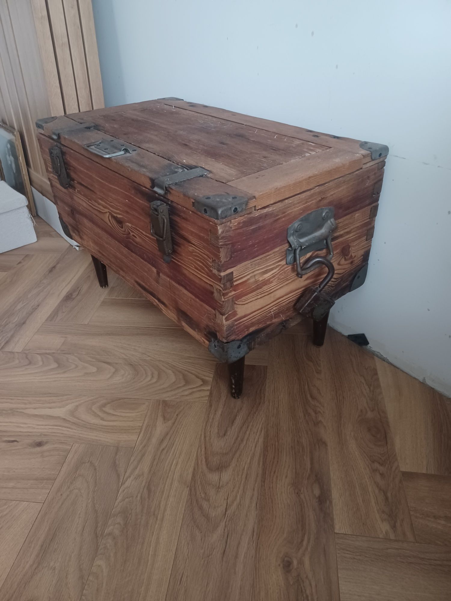 Drewniana skrzynia loft retro vintage  dlu74 szer41 wys  49 cm