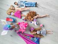 Zabawki, Barbie, puzzle, klocki