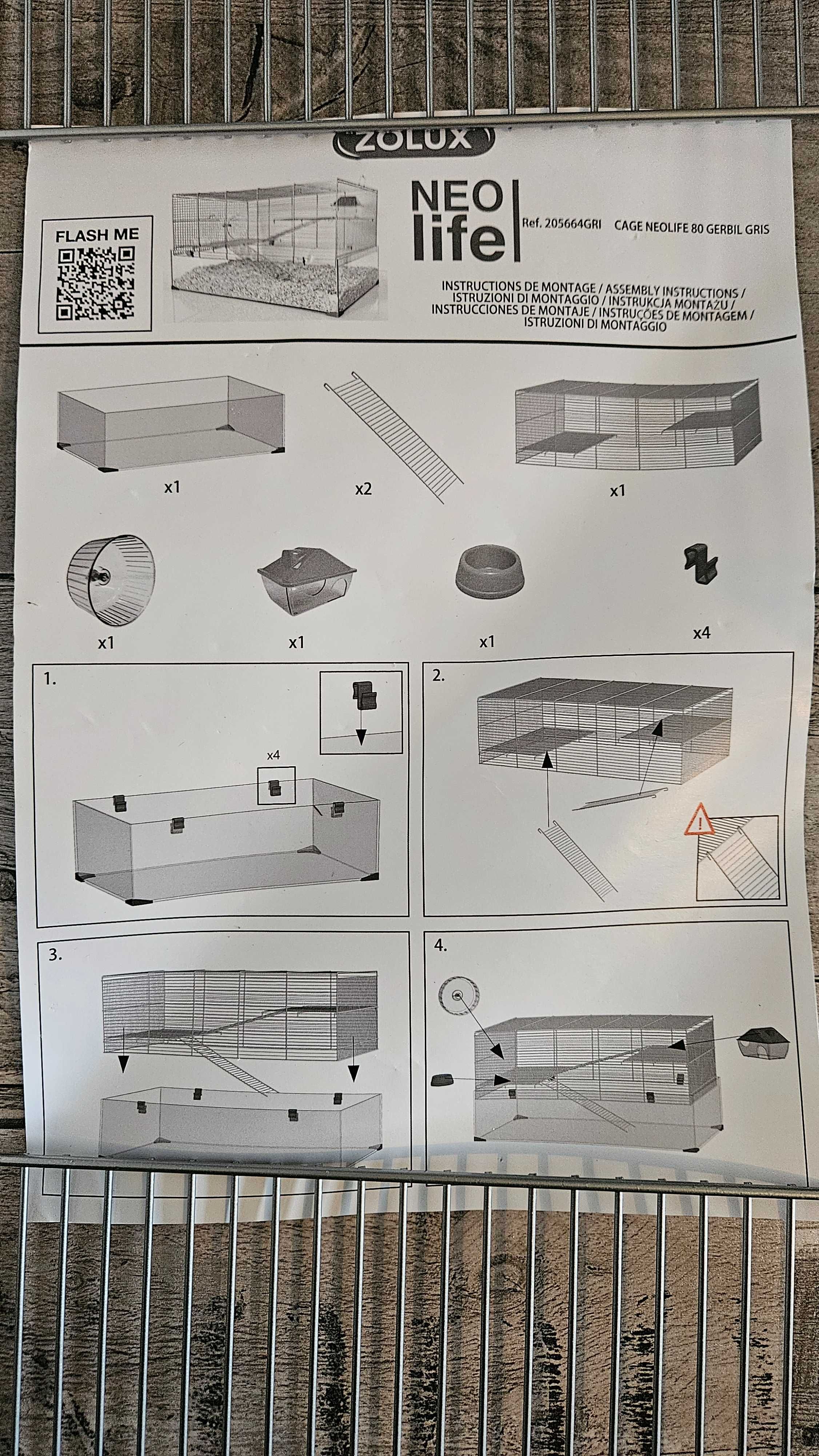 Zolux Klatka NEOLIFE 80 dla myszoskoczka szara