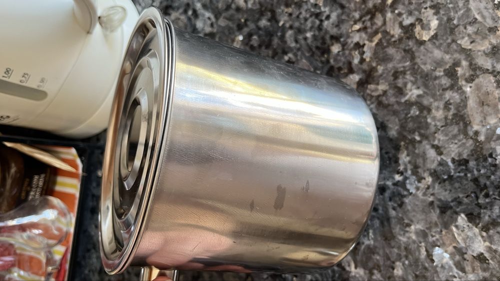 Filtro de alumínio para café ou cevada com tampa e pega