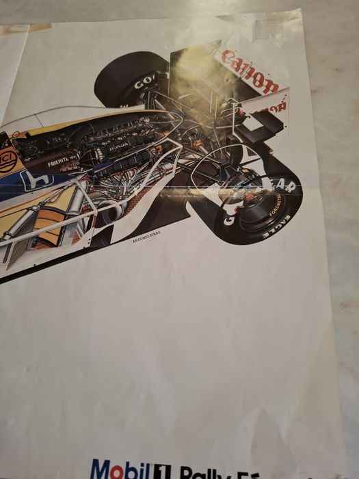 Poster turbo Williams FW 11 honda