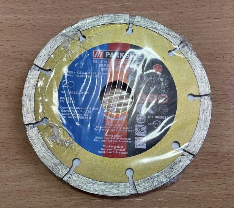 Набор алмазных кругов по гресу/керамике/камень/бетон 125мм 4 шт и 230Ф