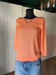 Pomarańczowy sweter z włoskiej przędzy rozmiar XS / 34 Massimo Dutti