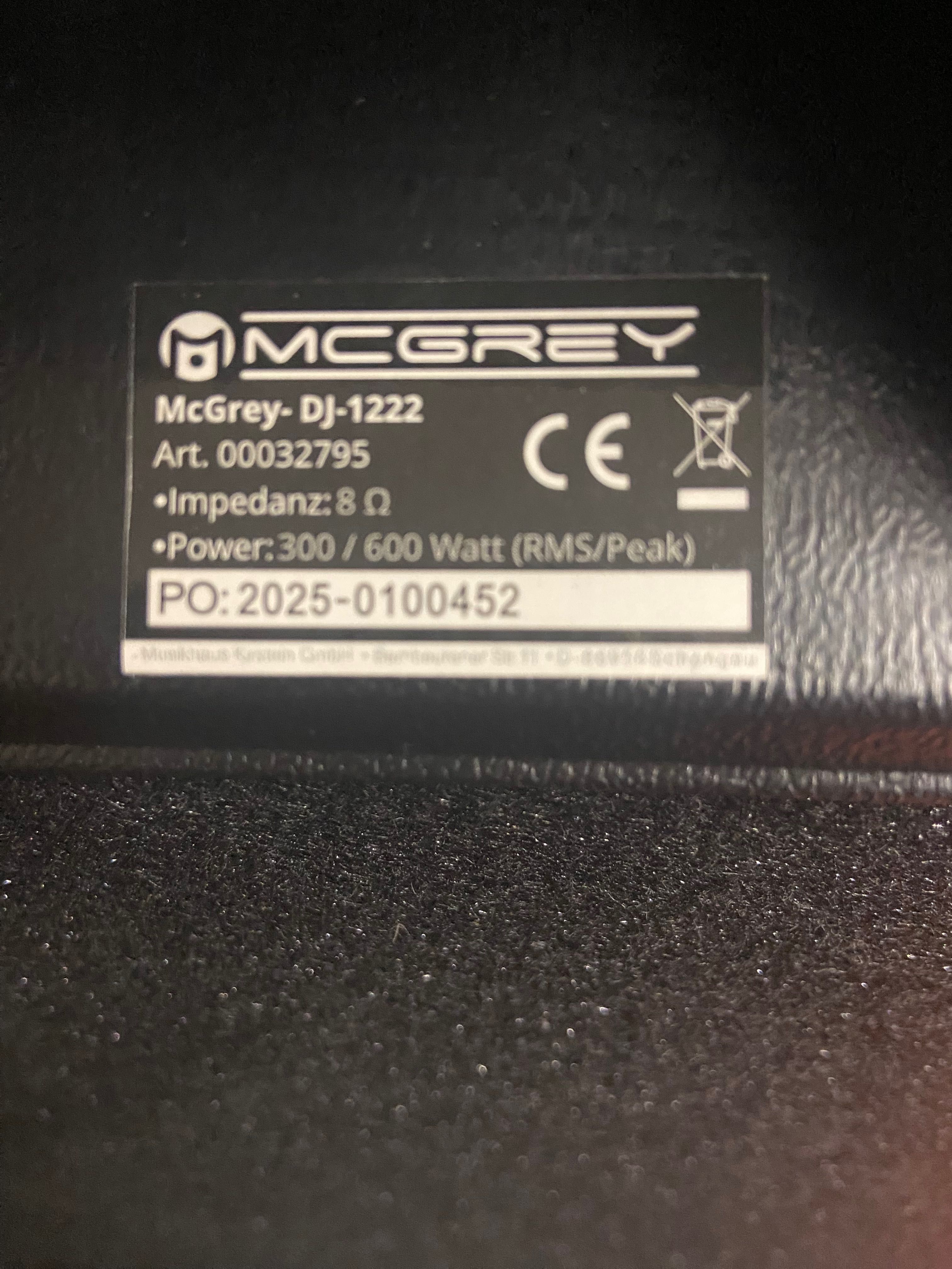 Kolumna McGrey DJ-1222 Partykeller/DJ-Box 600W