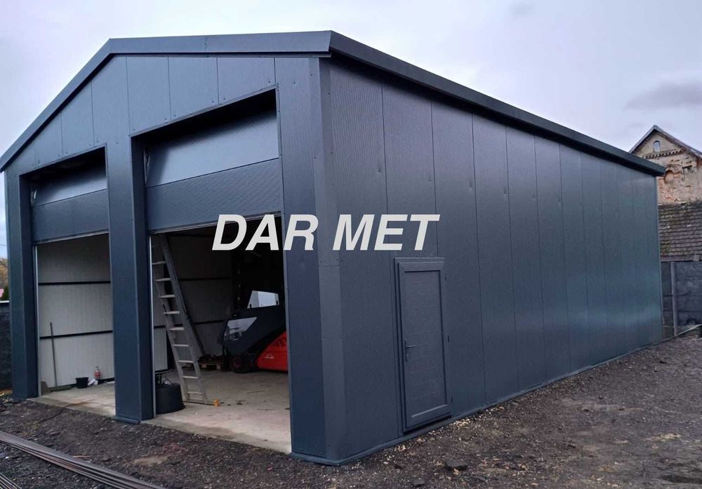 Hala Garaż Wiata Warsztat Magazyn Konstrukcja Stalowa Projekt Dar Met