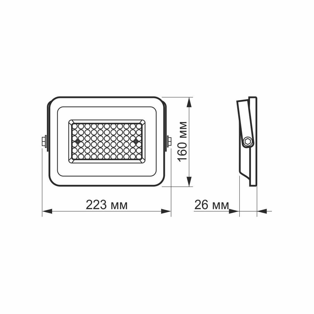 LED прожектор VIDEX F2e 50W 5000K VL-F2e-505W 26331