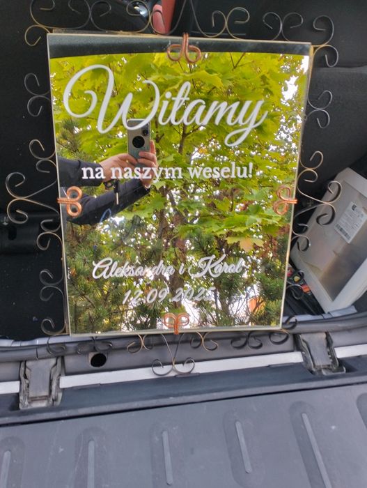 Lustro dekoracyjne na ślub