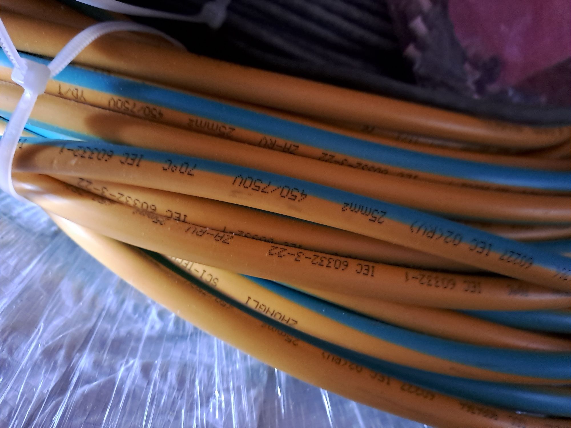 Linka żółto zielona Ż/Z LGY 25mm2 kabel przewód miedziany 100%