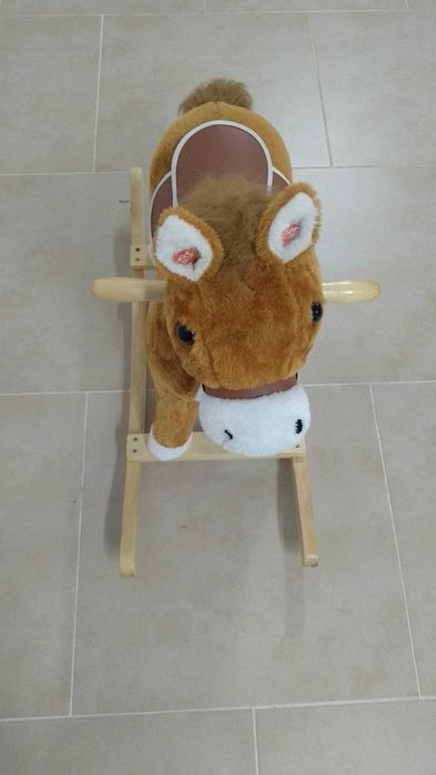 Cavalo de balanço madeira baloiço criança