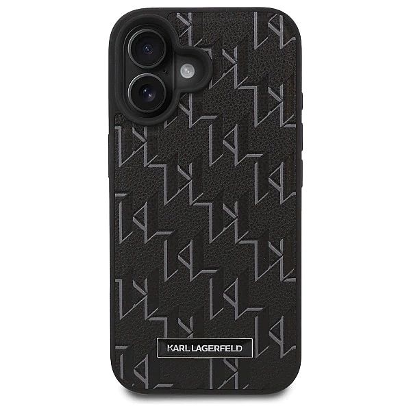Etui Karl Lagerfeld Hot Stamp Magsafe na iPhone 16 Plus - czarne