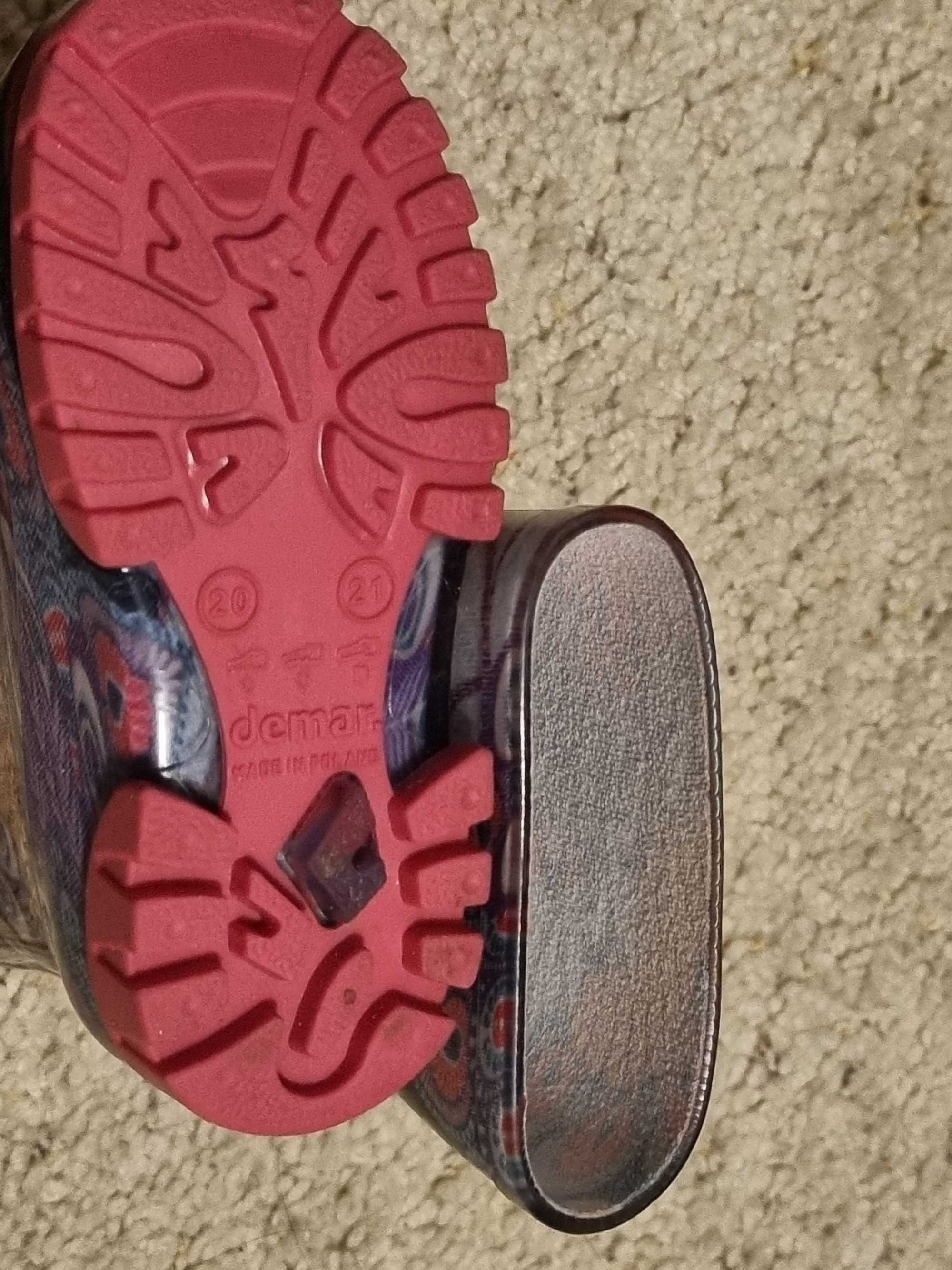 kalosze, wysokie podbicie, parę razy założone rozmiar 20-21, 13.9cm