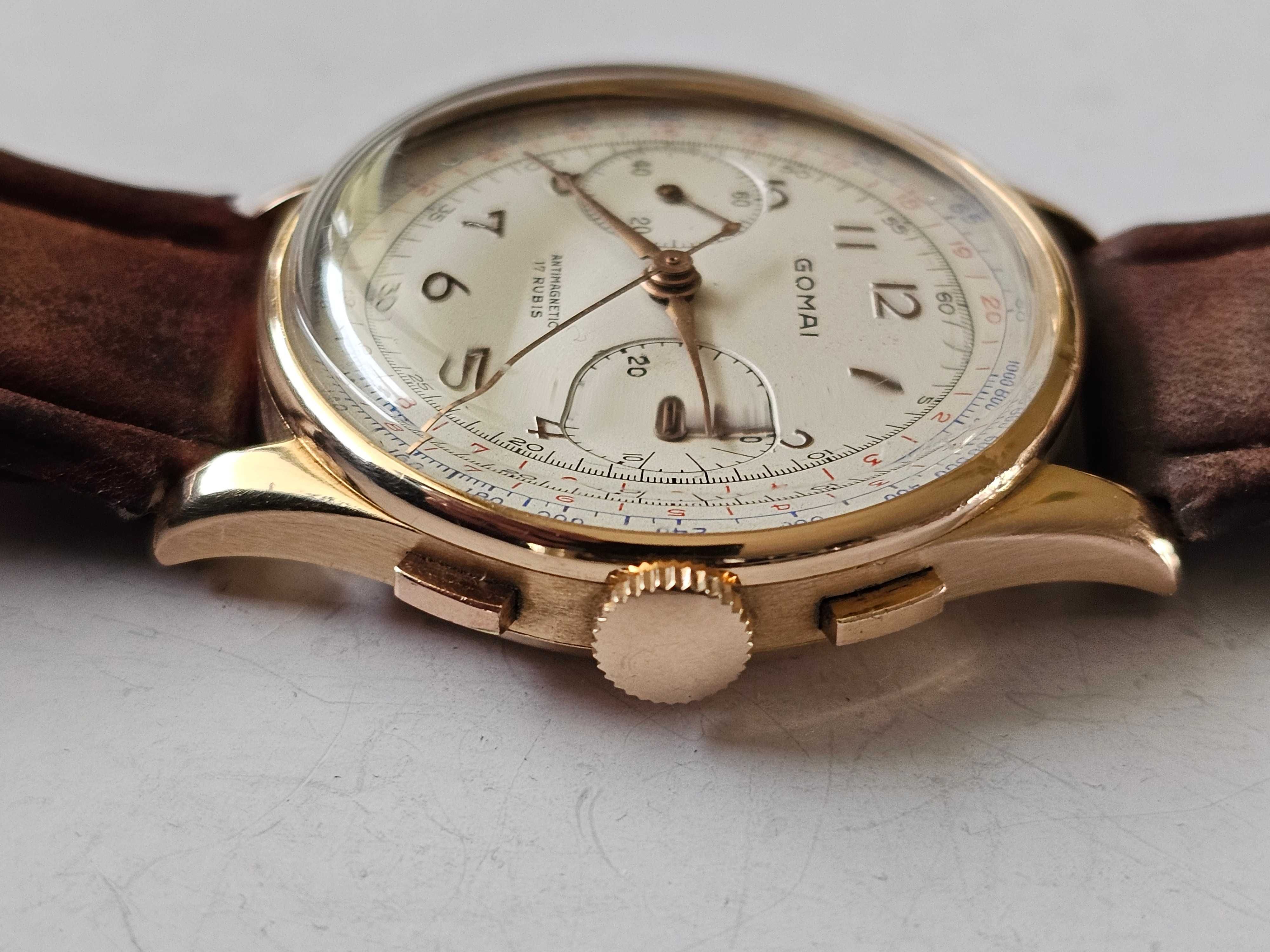 zegarek Gomai Chronographe *Landeron* złoty 18k 750