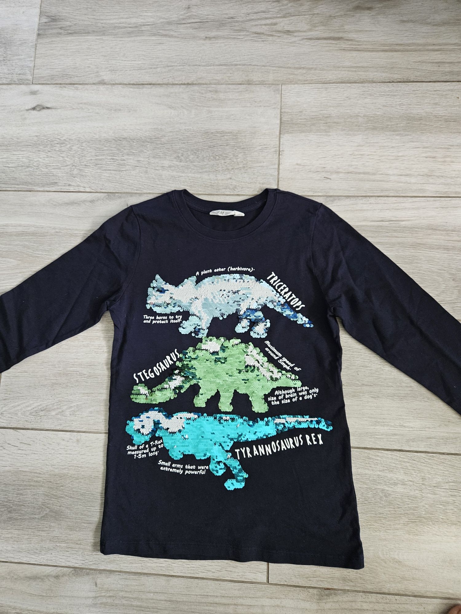 H&M dino cekiny odwracane nowa bluzka
