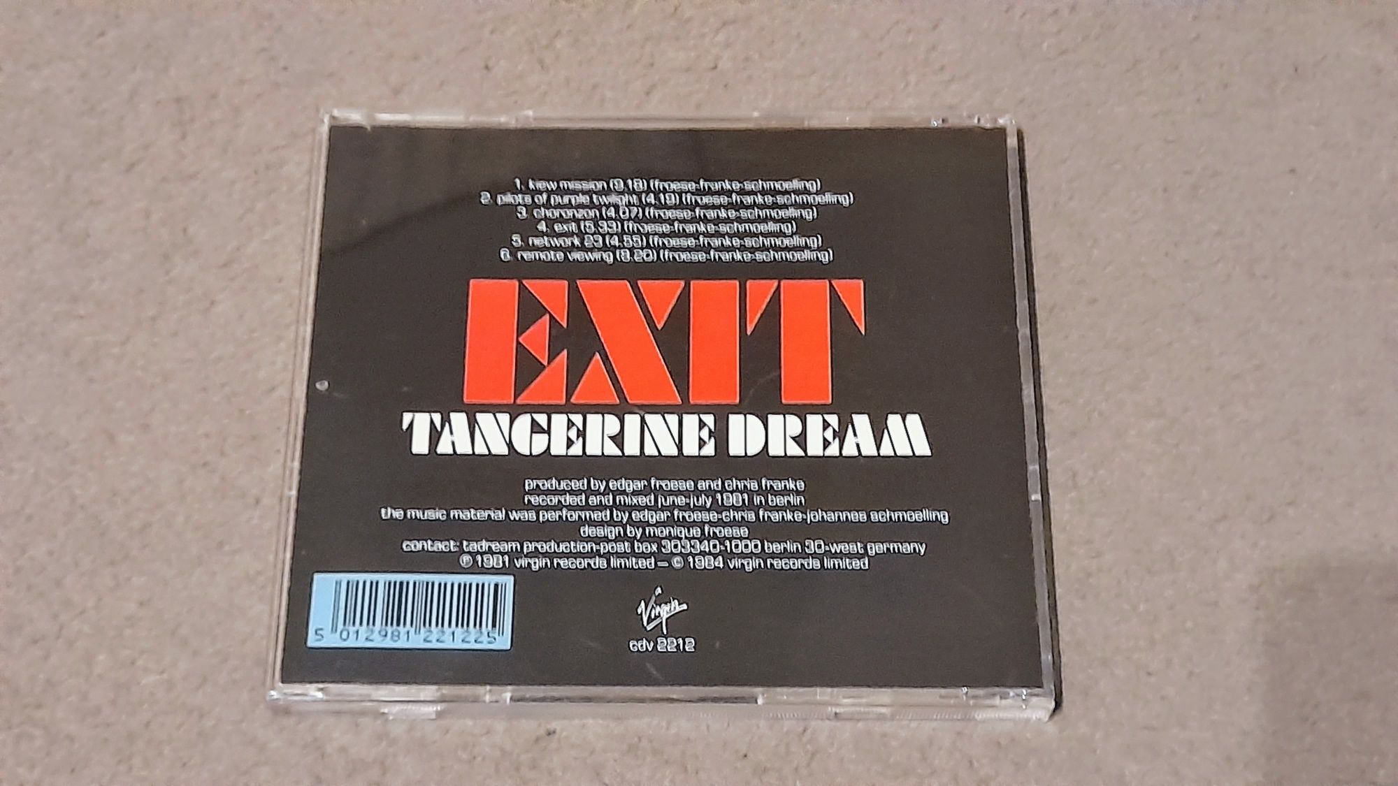 Tangerine Dream EXIT CD I Wydanie