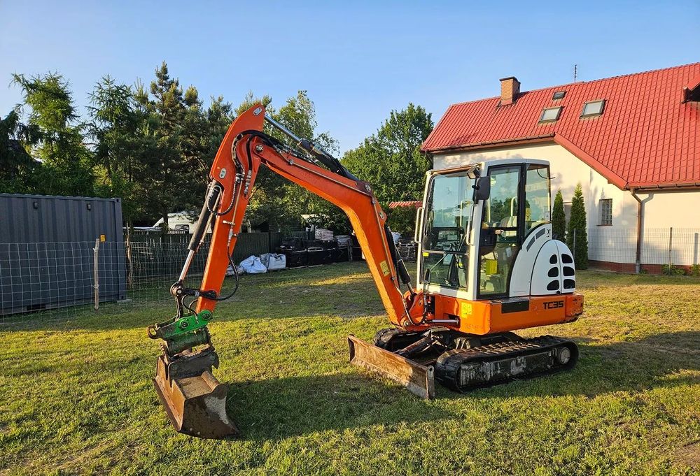 Terex TC35, ROTOTILT, 2 x Łyzka,  Import Niemcy, nie eksploatowana w PL, 1 reka!  Faktura VAT  Minikoparka Terex TC35, TC 35, Rototilt, 2xłyżka, Import DE, Fak. VAT
