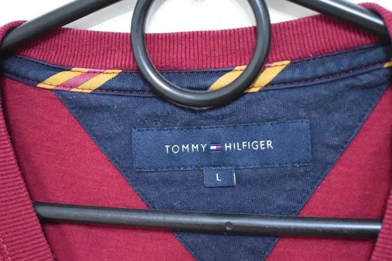 Tommy Hilfiger burgundowa bluza oryginał super stan L