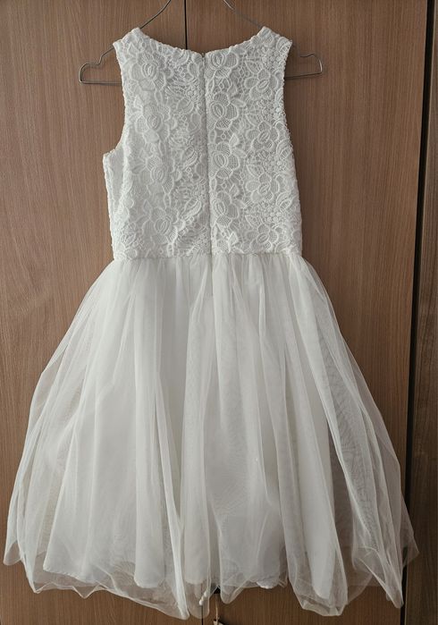 Piękna sukienka r. 146 tiul na uroczystość Komunia Ślub