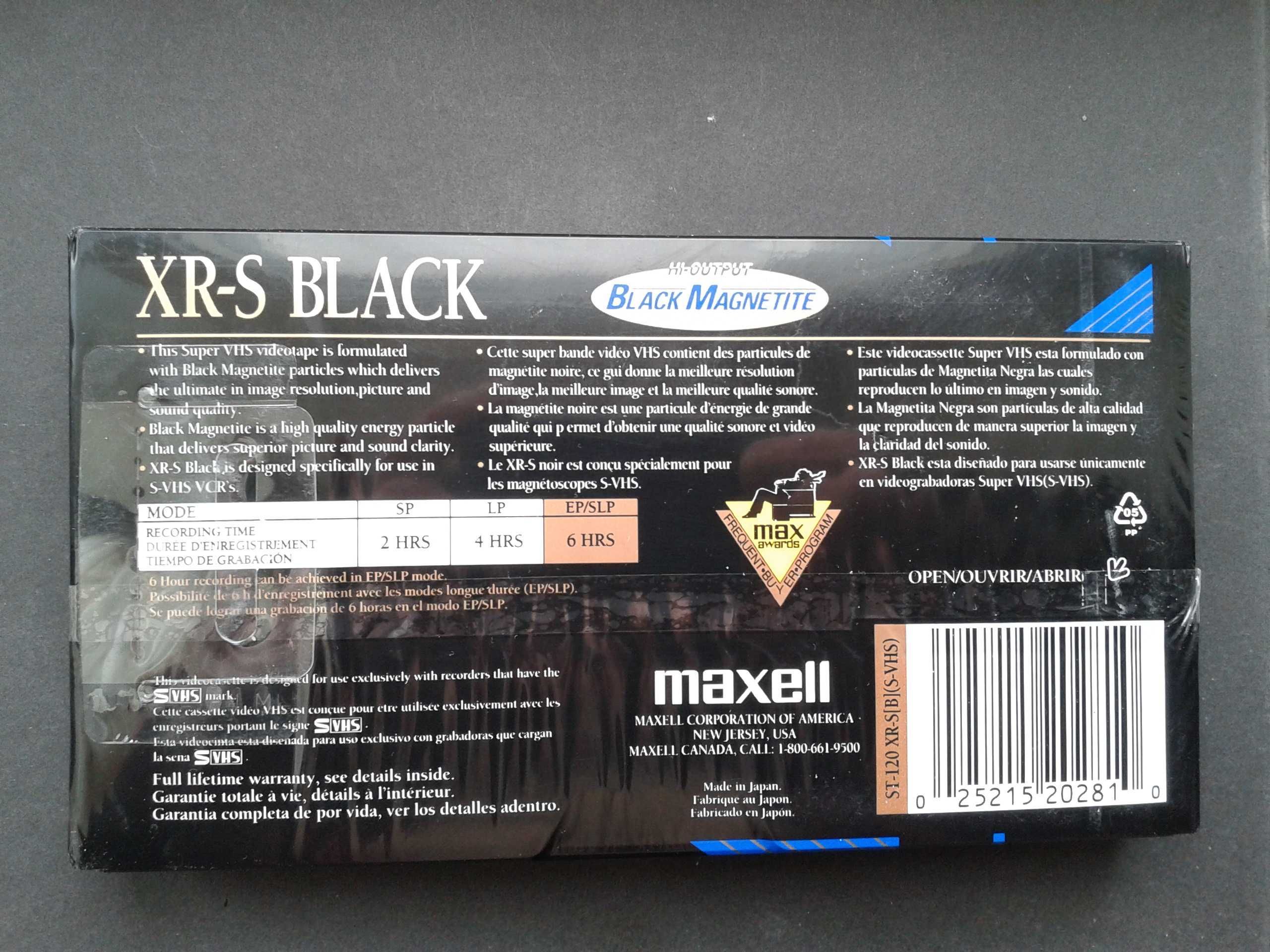 Новые видеокассеты VHS, S-VHS Maxell, JVC, FUJI