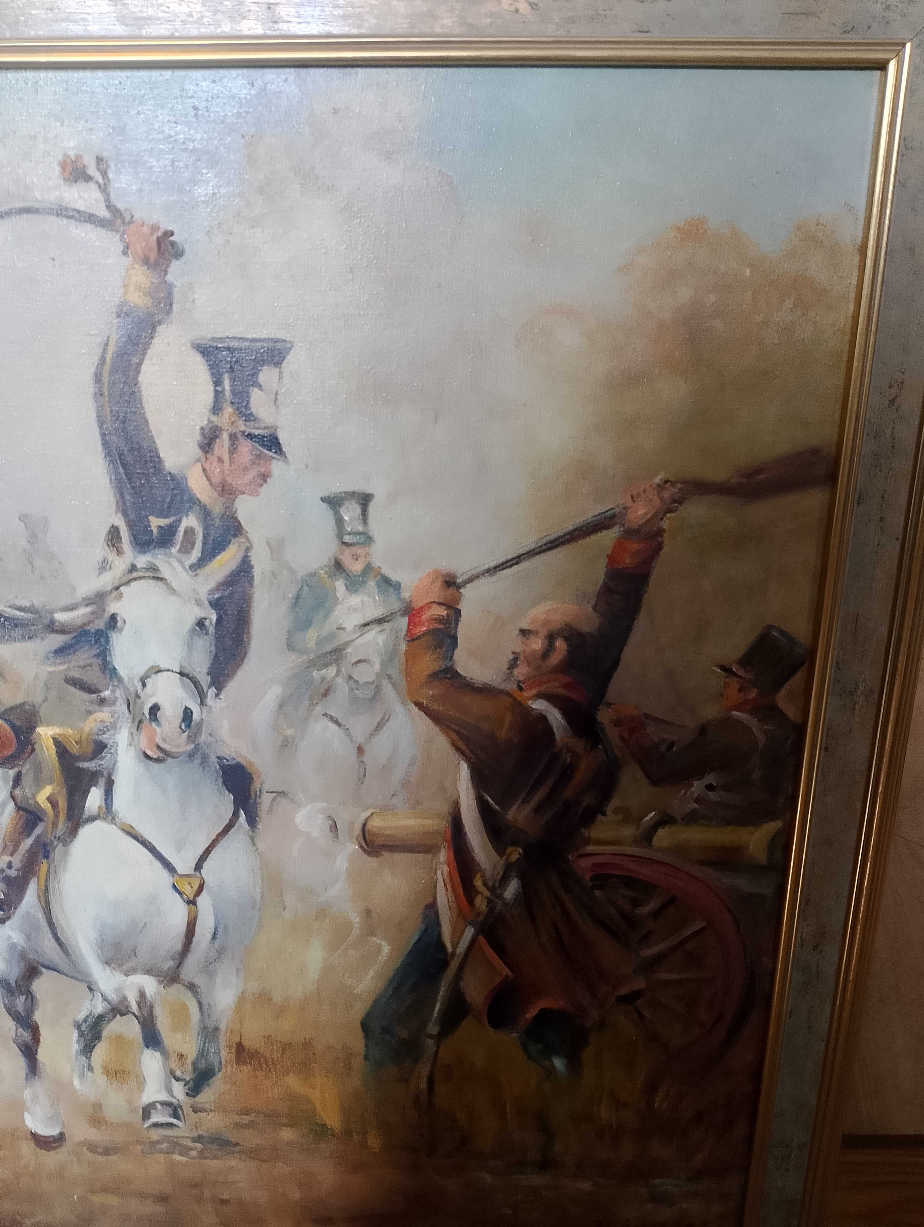 Ułani  ,szarża obraz olejny, kopia wg.Wojciecha Kossaka