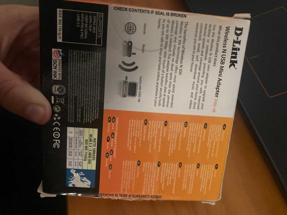 Adaptador WIFI D-Link "DWA-140" 300Mbps