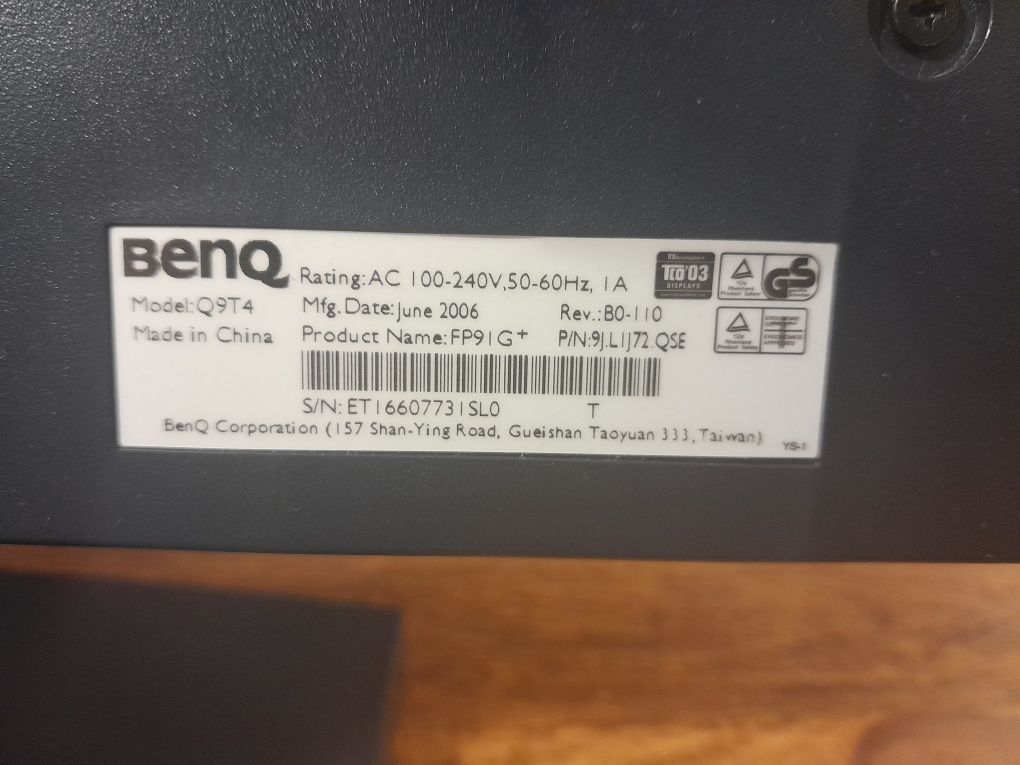 Monitor BENQ Q9T4, 19cl