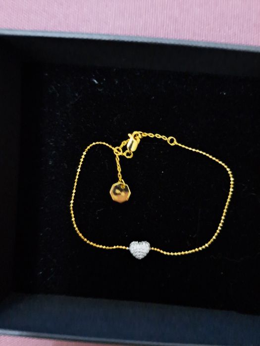 Pulseira em prata dourada