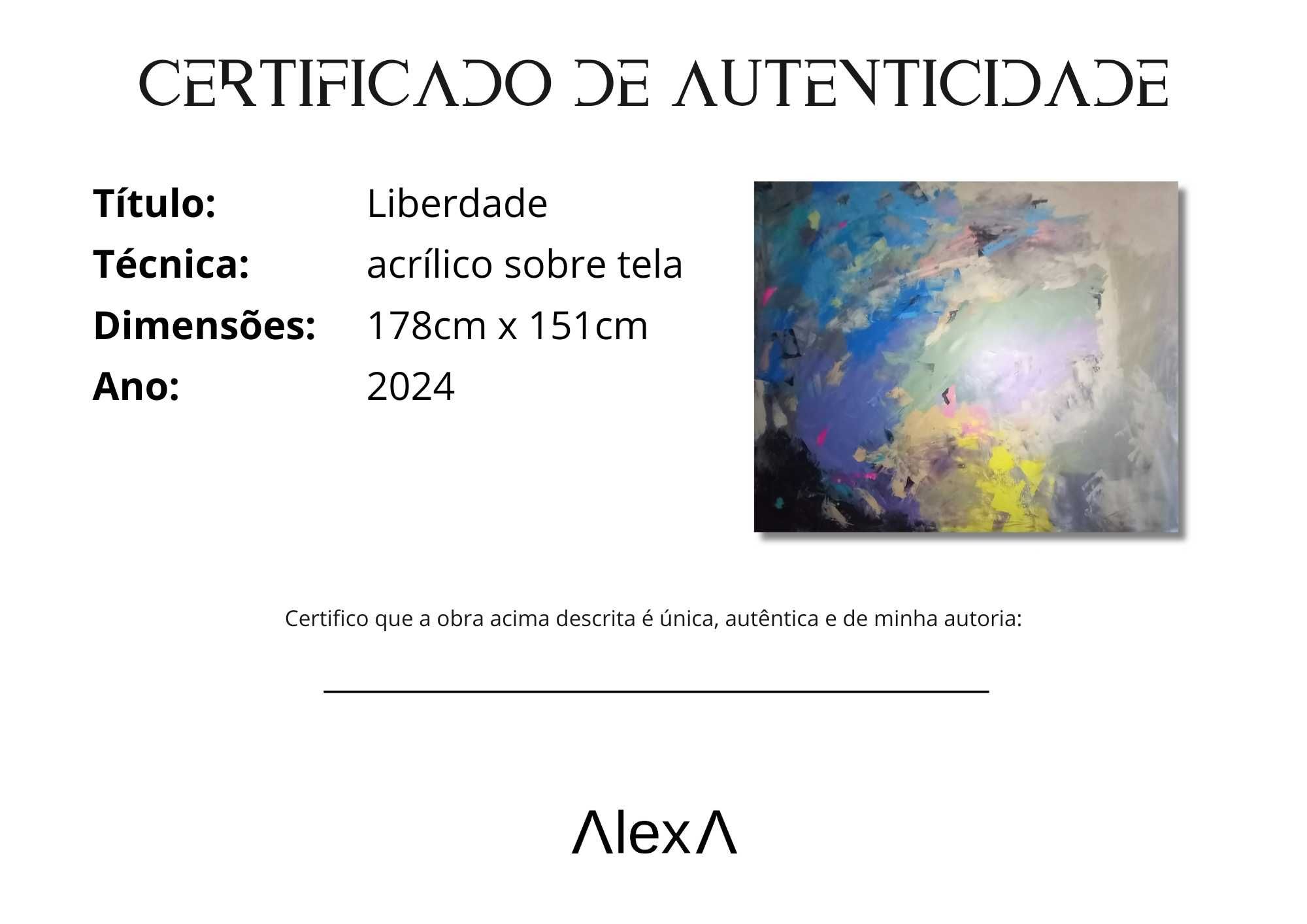 Quadro/pintura arte "Liberdade" 160cmx190cm tela by AlexA