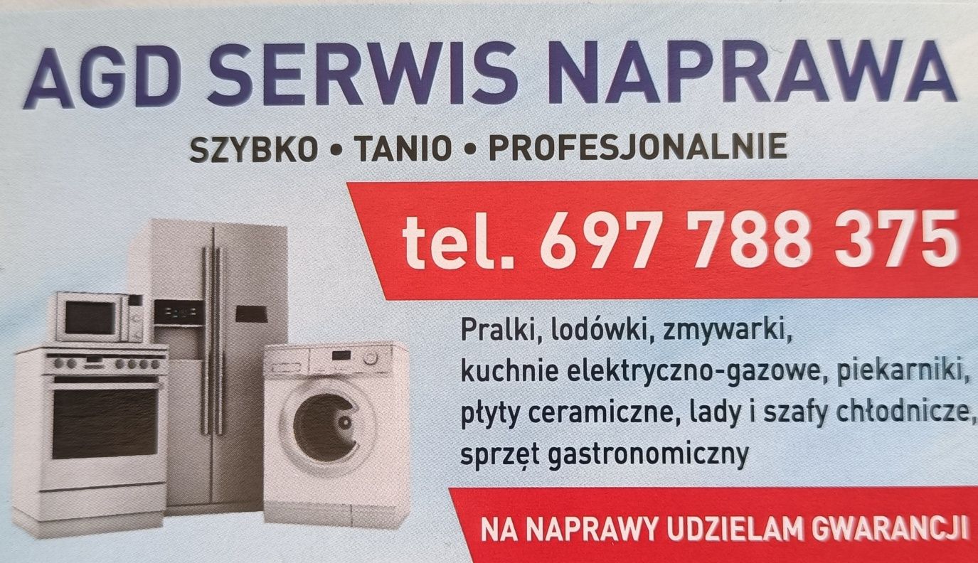 AGD serwis  naprawa pralek lodówek zmywarek piekarników