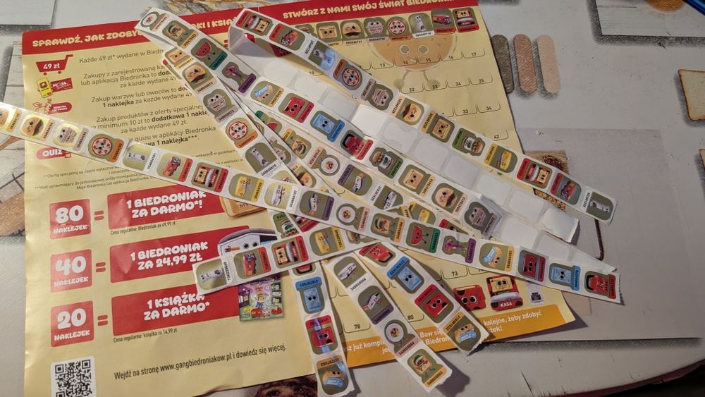 Naklejki biedronka  ponad 120szt.