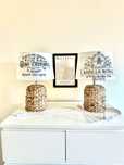 Lampki nocne/stołowe 47 cm boho/shabby chic