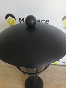 Słupek zewnętrzny ogrodowy Pulfero czarny 42 cm
