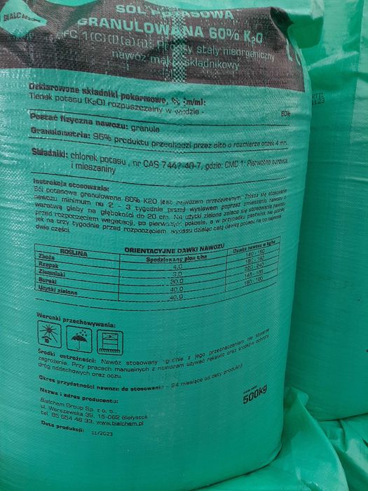 Sól potasowa 60% big bag