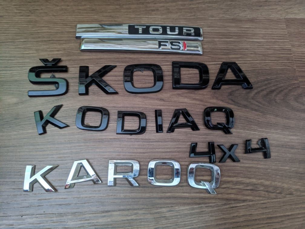 Букви Skoda, модели шкода, надписи на машину шкода, 4x4, rapid octavia