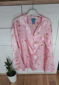 Dwuczęściowa różowa piżama w kwiaty rozmiar L