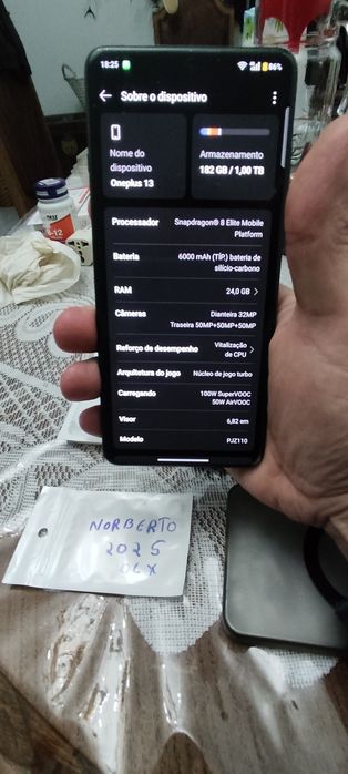 OnePlus 13 preto 1tb black as new