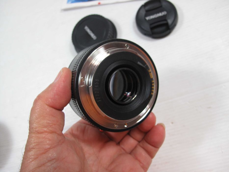 Yongnu 35mm F2, estado TOP veio com máquina para Canon
